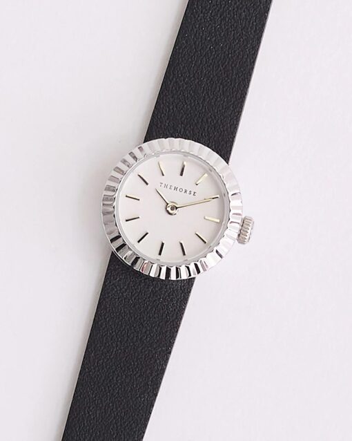 Polished Silver / White Dial / Black Leather - 画像 (3)